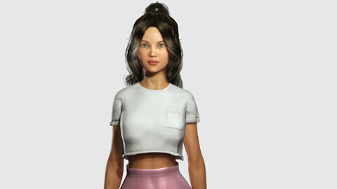GIRL ANIMATED - 3D PRINTING - 3DS MAX - UNITY - BLENDER - CINEMA4D - UNREAL - MAYA