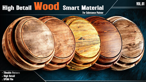 High Detail Wood Smart Materials - Vol.01 ( + Free Sample )