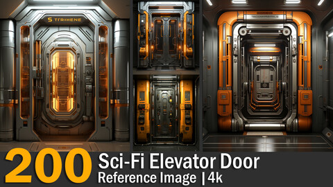 Sci-Fi Elevator Door | Reference Images | 4K