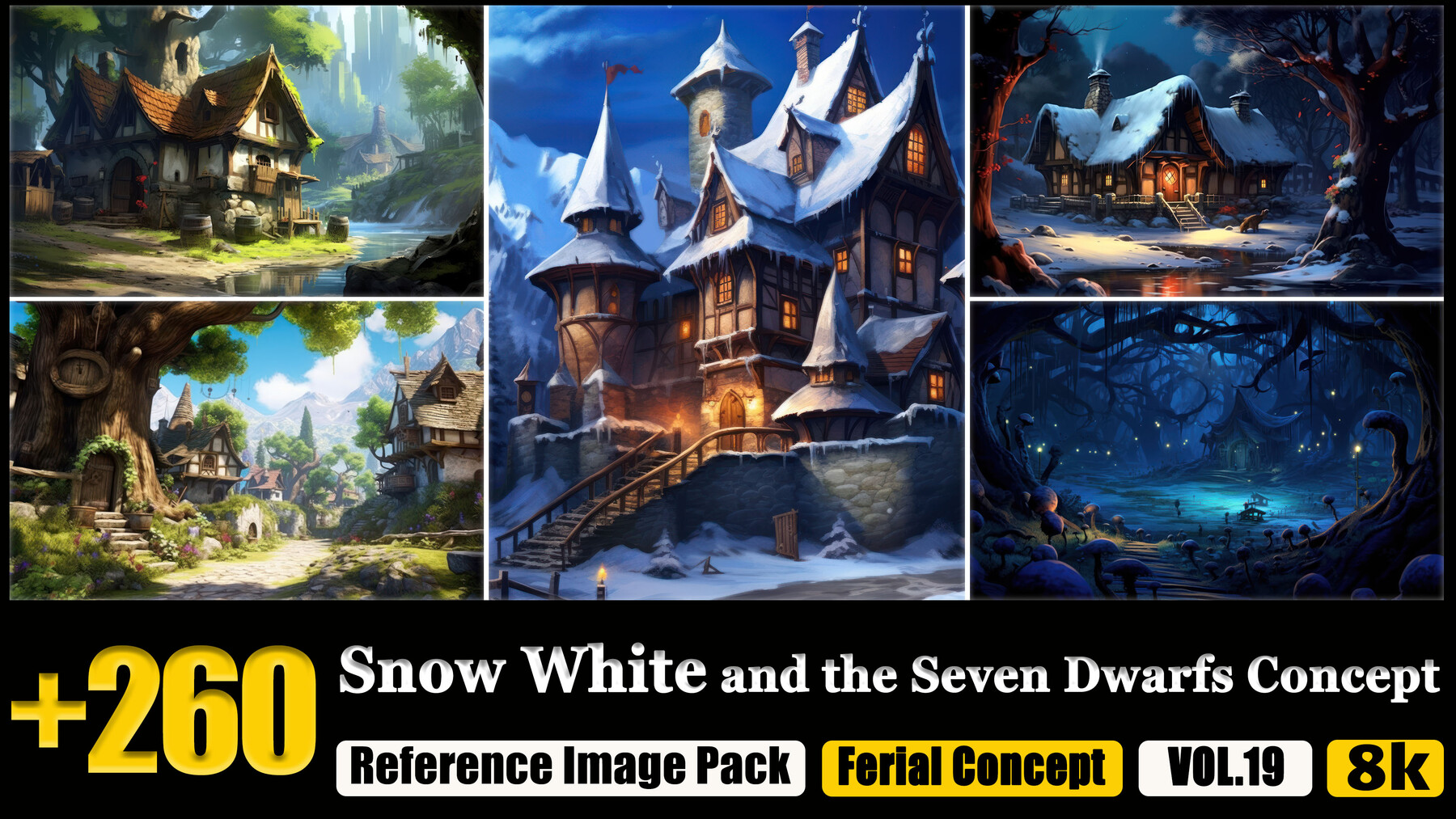 Artstation 260 Snow White And The Seven Dwarfs Concept Reference Image Pack V19 Artworks 