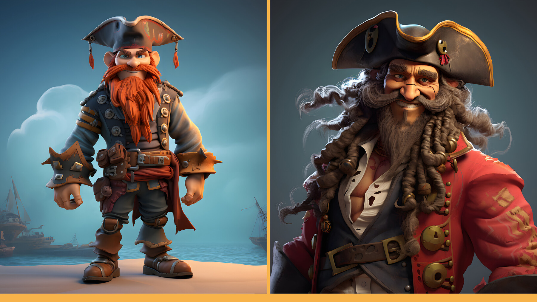 ArtStation - 303 Cartoon Pirate Character VOL51 | Artworks