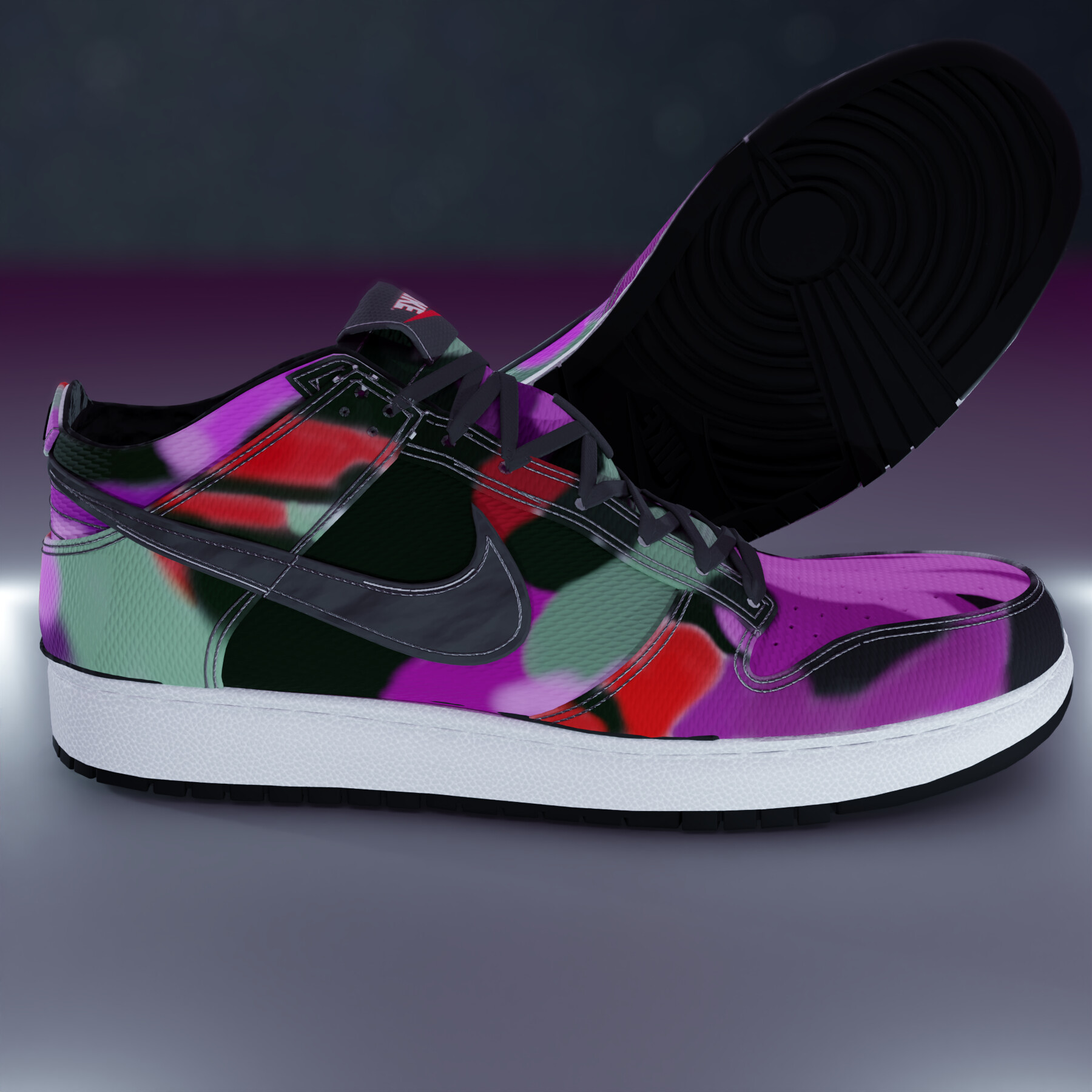 ArtStation - Nike Dunk Low PRM Graffiti Pink | Game Assets