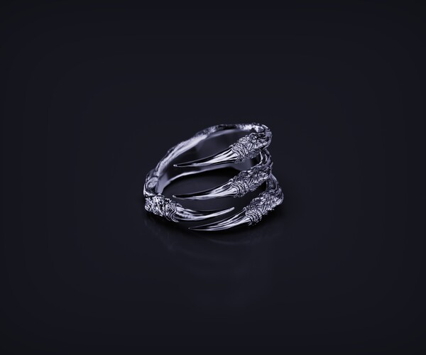 ArtStation - Claw Ring Witches Ring Dragon Ring 3D print model | Resources