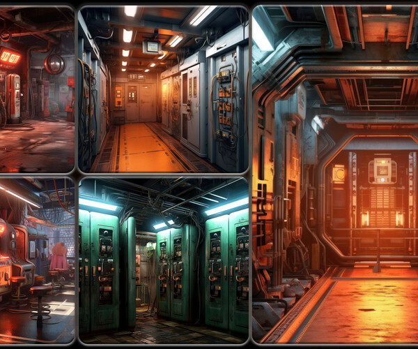 ArtStation - 230 Electropunk Environment - Interior Reference Pack | 4K ...