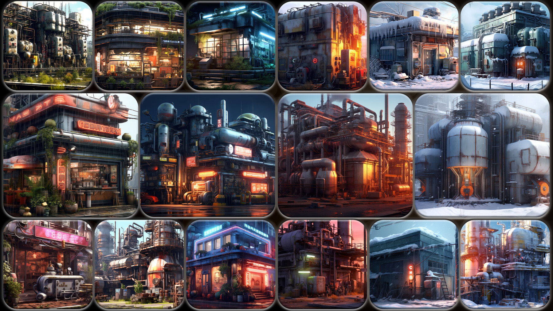 ArtStation - 230 Electropunk Environment - Exterior Reference Pack | 4K ...