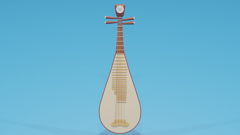 Chinese Instruments Pipa 3D model