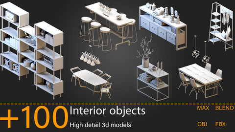 +100- Interior objects - Kitbash-vol.01