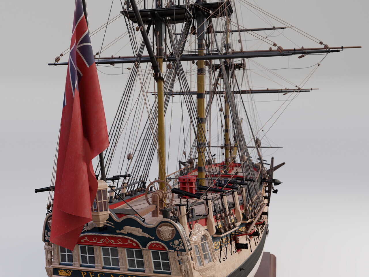 ArtStation - HMS Pegasus - Swan Class sail ship | Game Assets