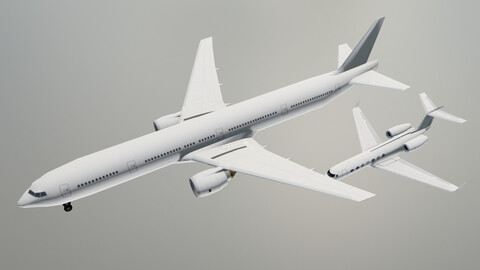 2 in 1 Gulfstream Aircraft 3D model