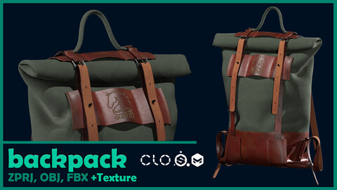 backpack with texture/ zprj+obj+fbx