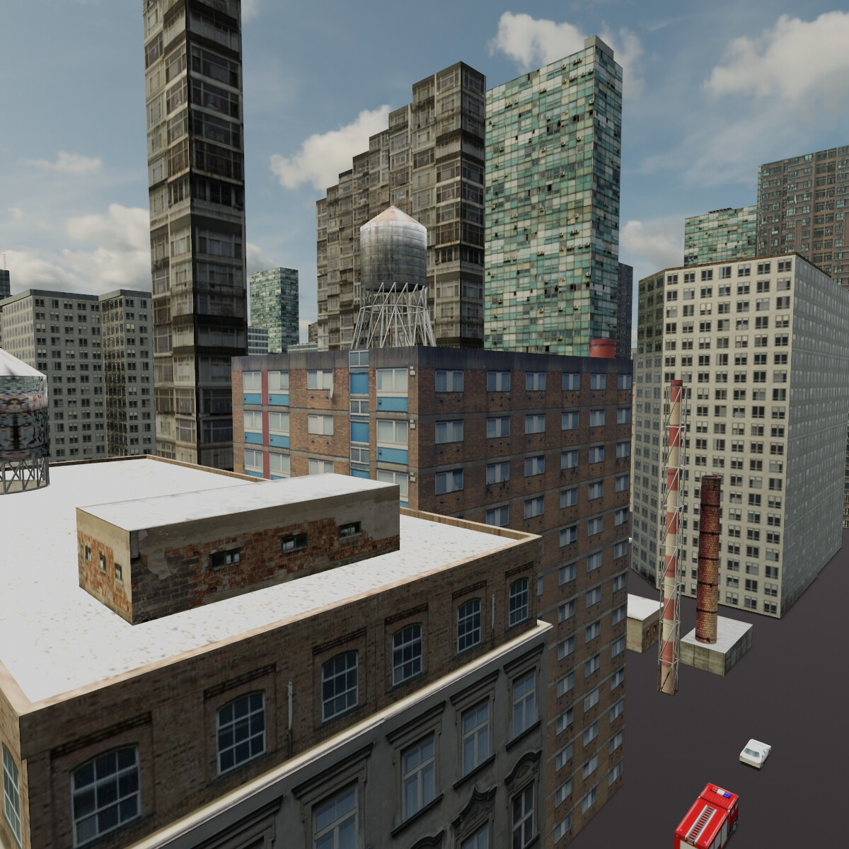 ArtStation - City scape Buildings detailed 3D model | Resources