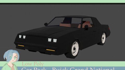 3D Low Poly Car Pack - Buick Regal GNX Grand National - Game Ready