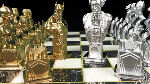 Batman Versus Joker Chess Set- Batman Chess Set-Joker Chess Set 3D print model