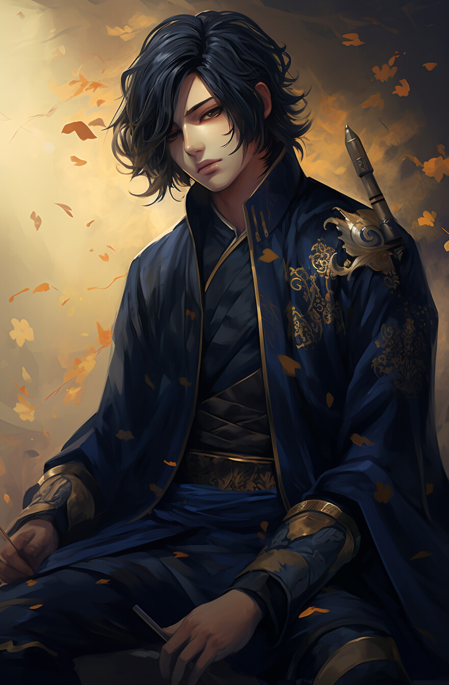 ArtStation - Blue Samurai Inspired from Sasuke | Artworks