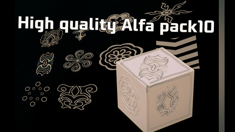High quality Alfa pack of Zbrush and Nomad sculp