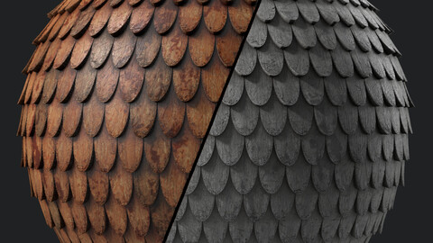 Roof Tile Materials 86- Wooden Roofing By Snow | Sbsar, Seamless, Pbr, 4k