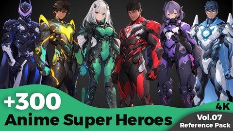 +300 Anime Super Heroes Concept(4k)