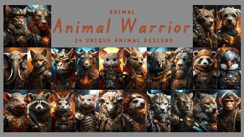 Roman warrior of animal world (24 unique animal designs) v.2