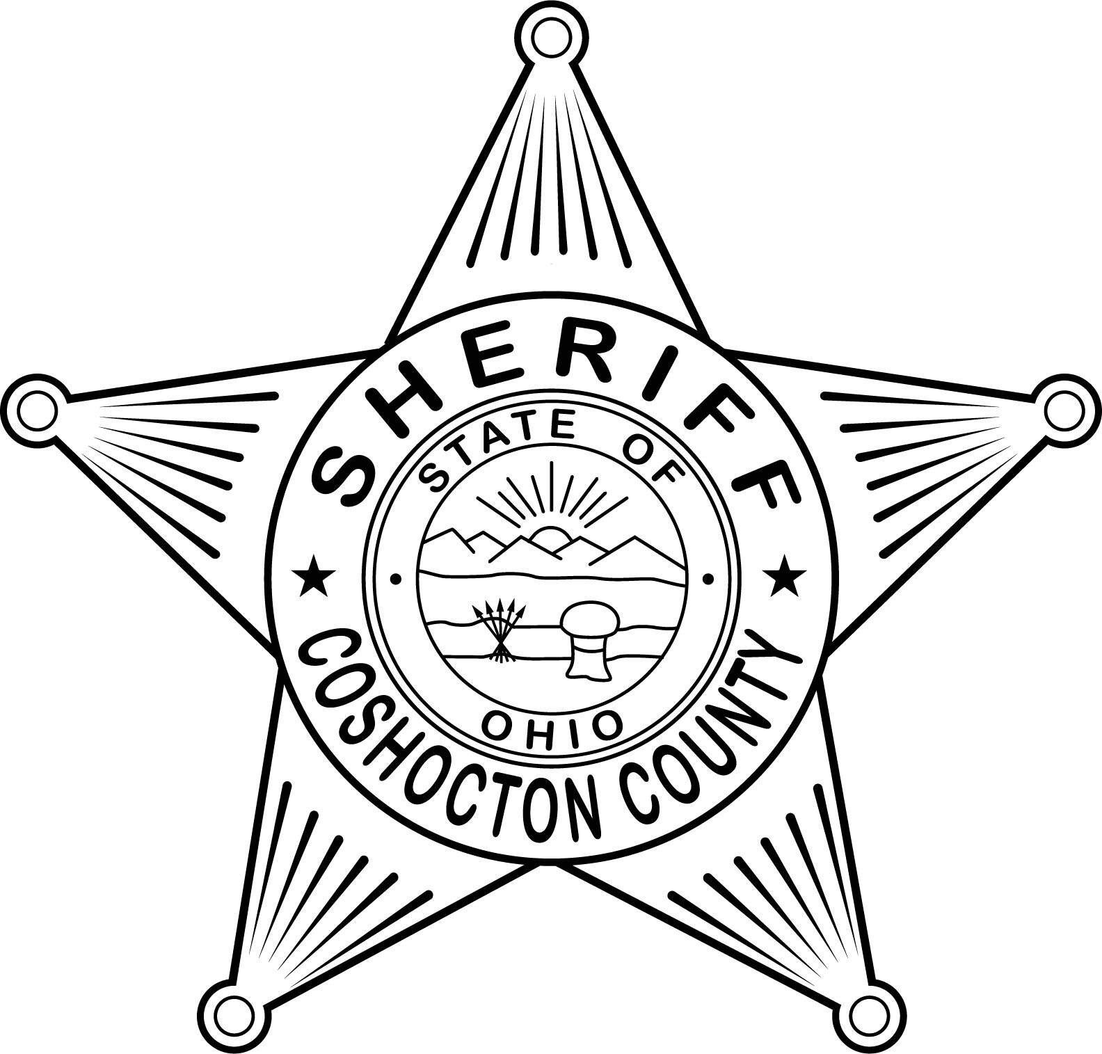 ArtStation - Coshocton County Sheriff Badge Ohio vector file Black ...