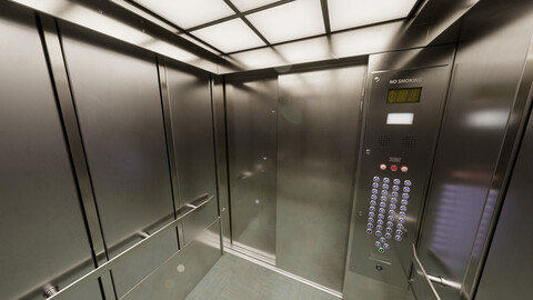 Real-time Elevator Cab Interior 04
