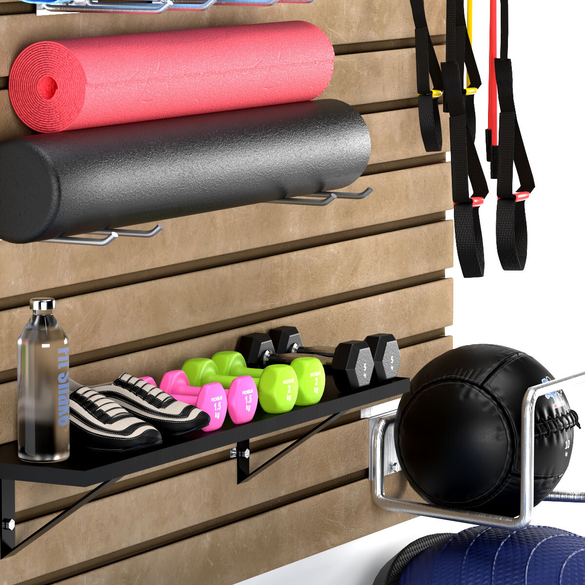 Deluxe Home Fitness Kit, Home Gym Storage, storeWALL