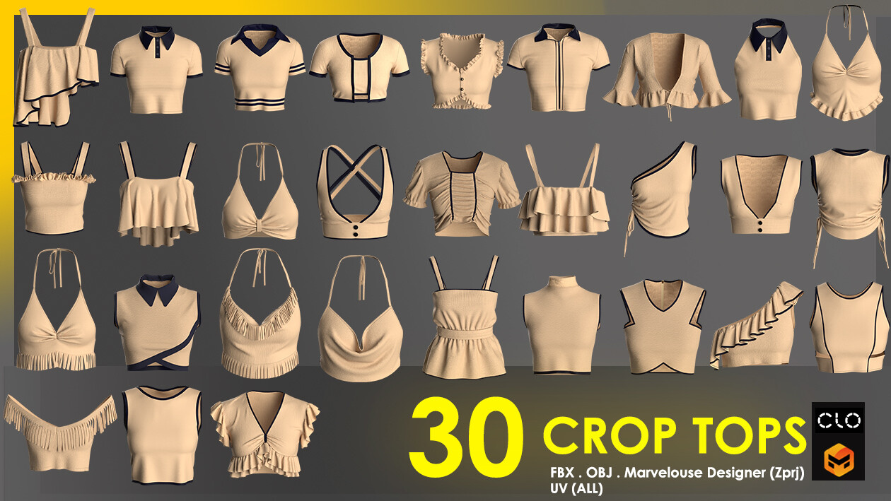 types of crop tops
