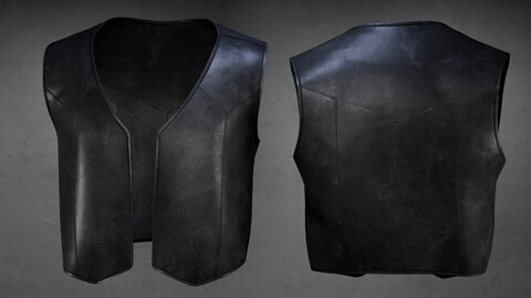 Western/Biker Leather Vest