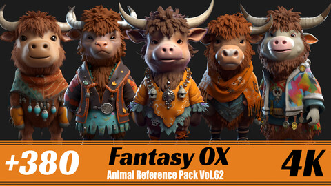 +380 Fantasy OX | 4K | Animal Reference Pack Vol.62