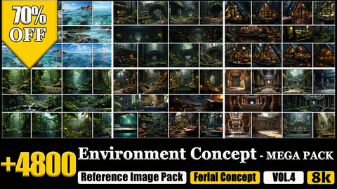 +4800 Environment Concept Reference Image Pack - MEGA PACK v.4