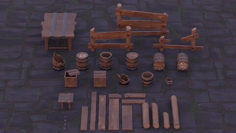 Stylized Medieval Woods - Asset Pack