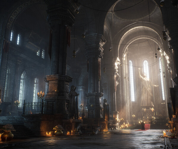 ArtStation - Ancient Cathedral Environment | Game Assets