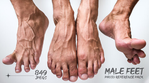 A Male Feet- Photo Reference Pack For Artists 849 JPEGs