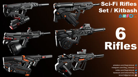 Sci-Fi Rifles Set "Alpha"