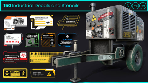 150 Industrial Decals and Stencils