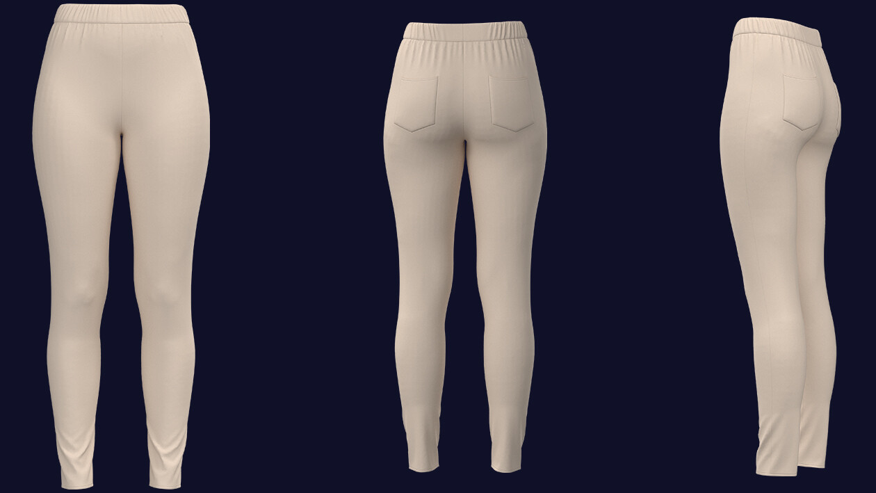 ArtStation - 6 women's pants 3d models (vol.03) Zprj, Fbx, OBJ | Game ...