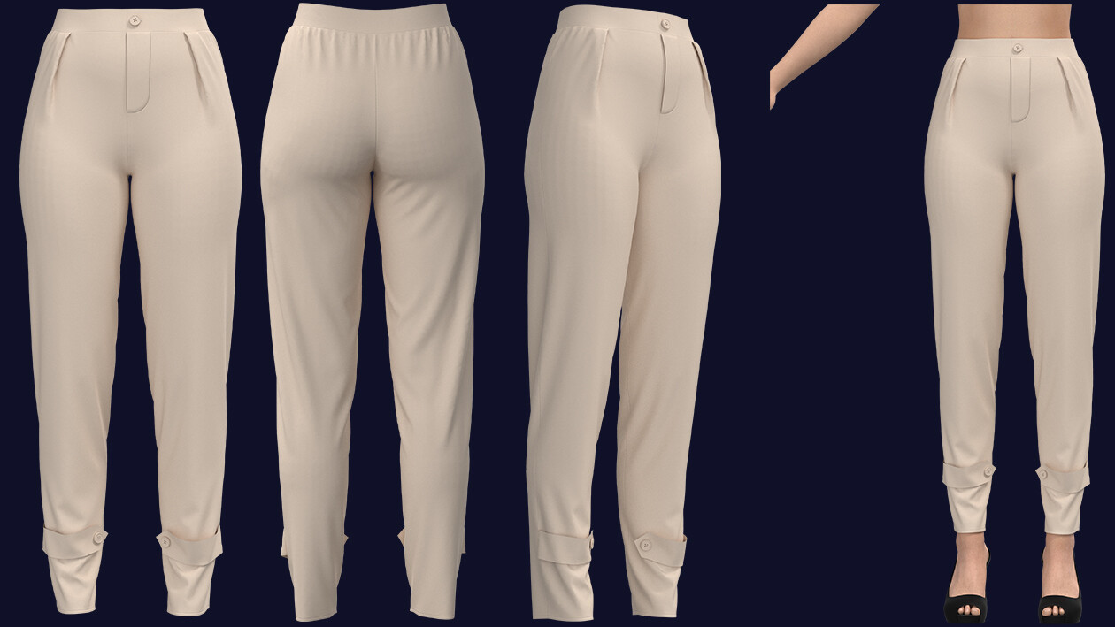 ArtStation - 6 women's pants 3d models (vol.03) Zprj, Fbx, OBJ | Game ...