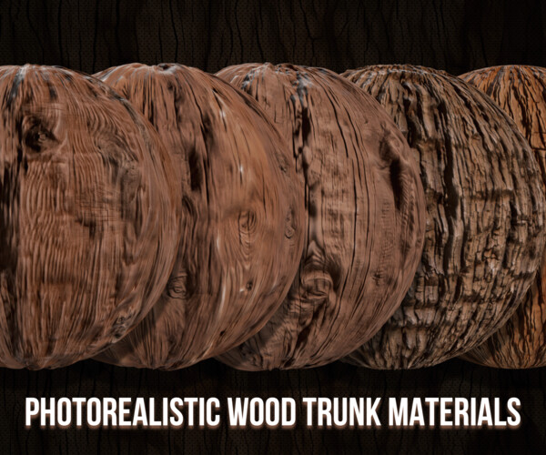 ArtStation - Rough Wood & Tree Trunk PBR Materials + SBSAR Files ...