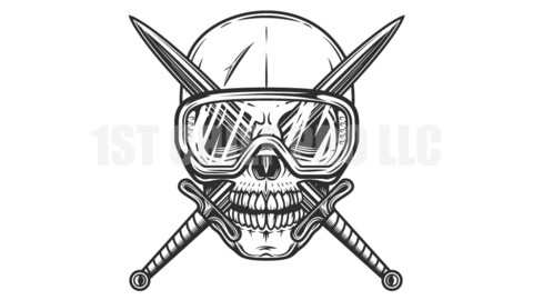 Vintage skull with crossed knight swords in business construction safety glasses vector illustration