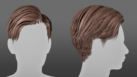 Generic male's hair "A" (real-time)