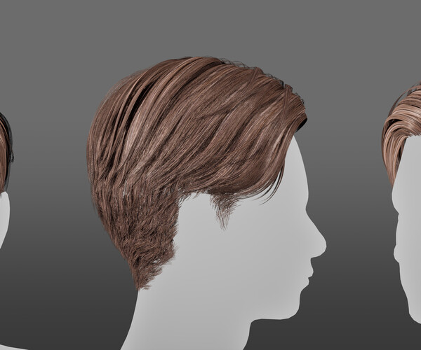 ArtStation - Generic male's hair 