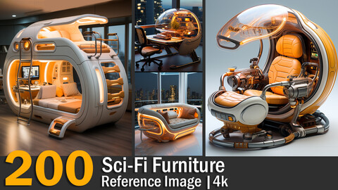 Sci-Fi Furniture  | Reference Images | 4K