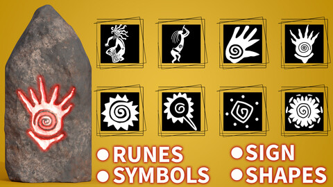 300 Runes-Sign-Symbol-Shapes Alpha Collection