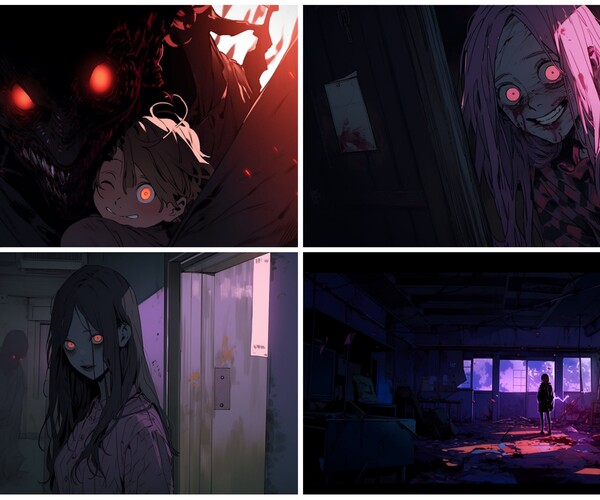 ArtStation - +25 Anime Horror Pack