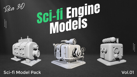 Sci-fi Engine 3D model