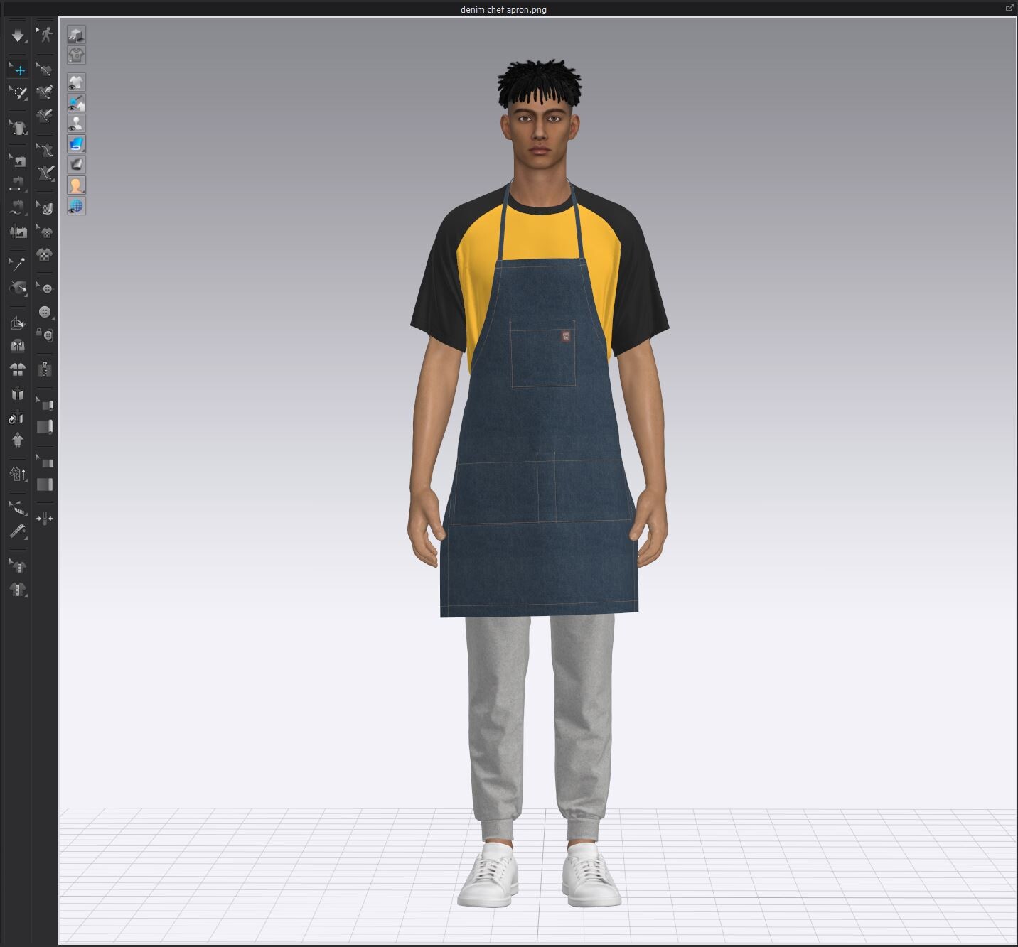 ArtStation - Denim Chef Apron ,marvelous designer,clo3d | Game Assets