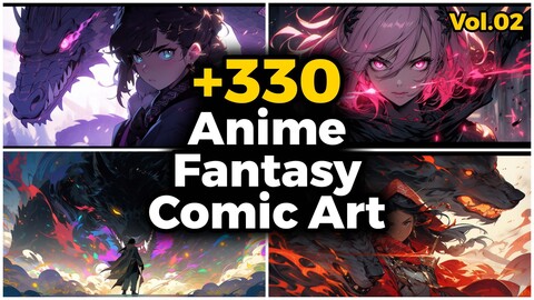 +330 Anime Fantasy Comic Art (4k) | Vol_02