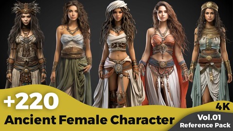 +220 Ancient Female Character Concept(4k)