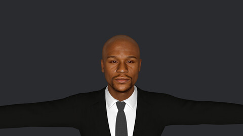 Floyd Mayweather Hyper Realistic Full Body Rigged Character