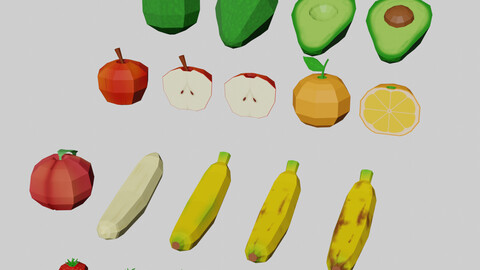 Low Poly Fruit Asset Pack