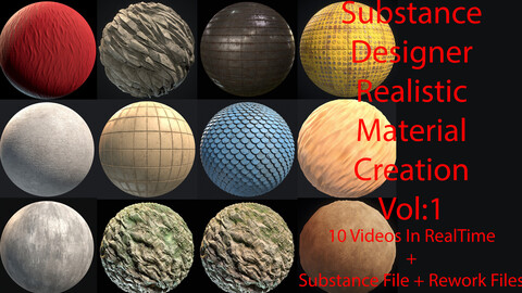 Substance Designer Realistic Material Creation Vol:1